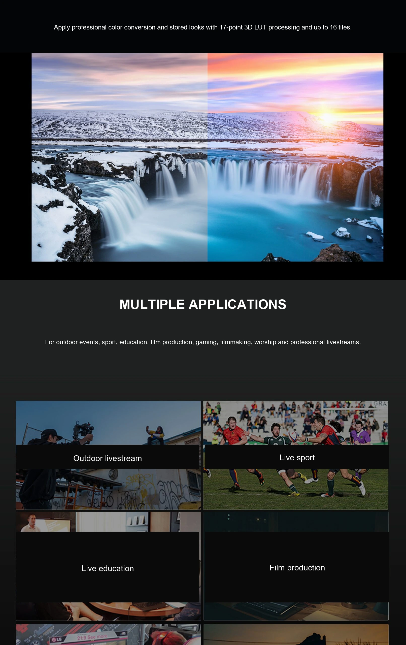 BUILT-IN 3D LUT