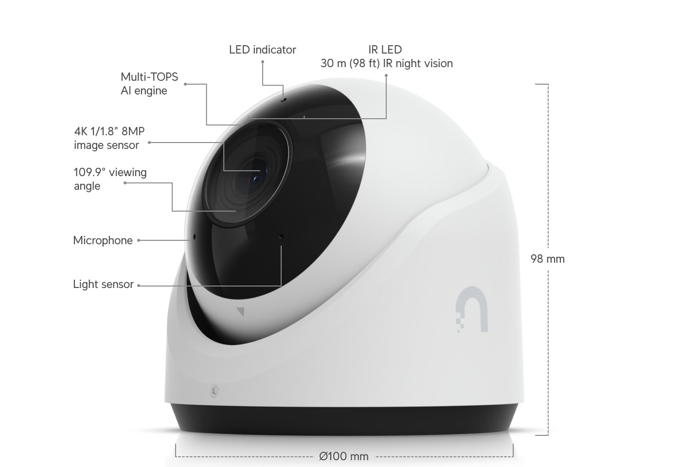 Ubiquiti UniFi Protect G6 Turret, white