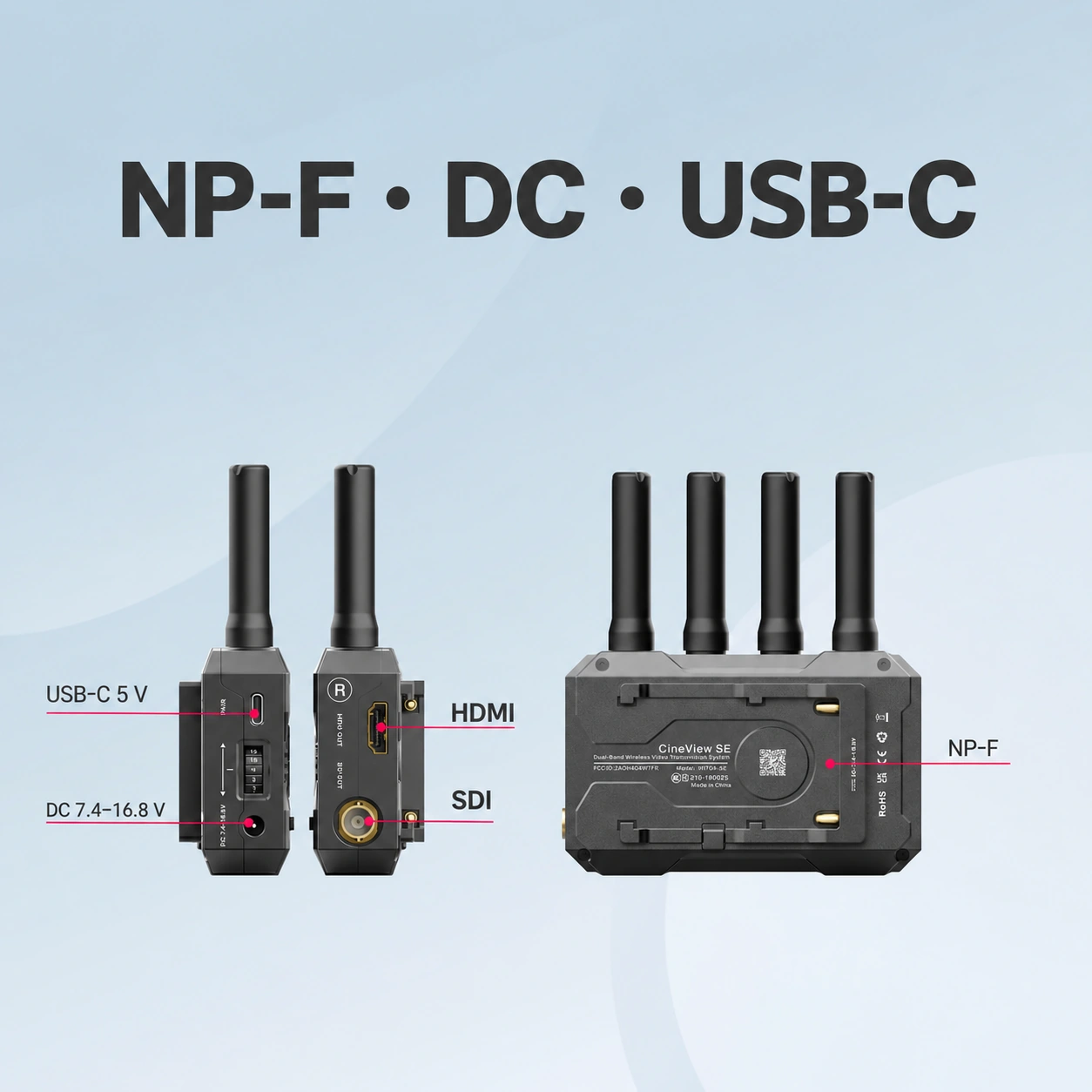 Accsoon CineView SE · Power for each position