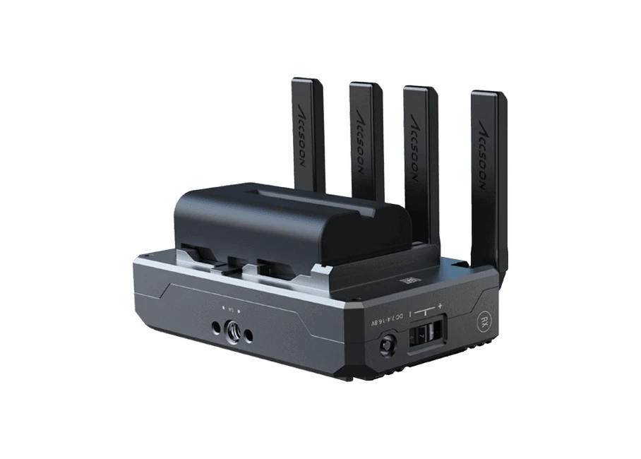 NP-F or external DC power · Accsoon CineView Quad