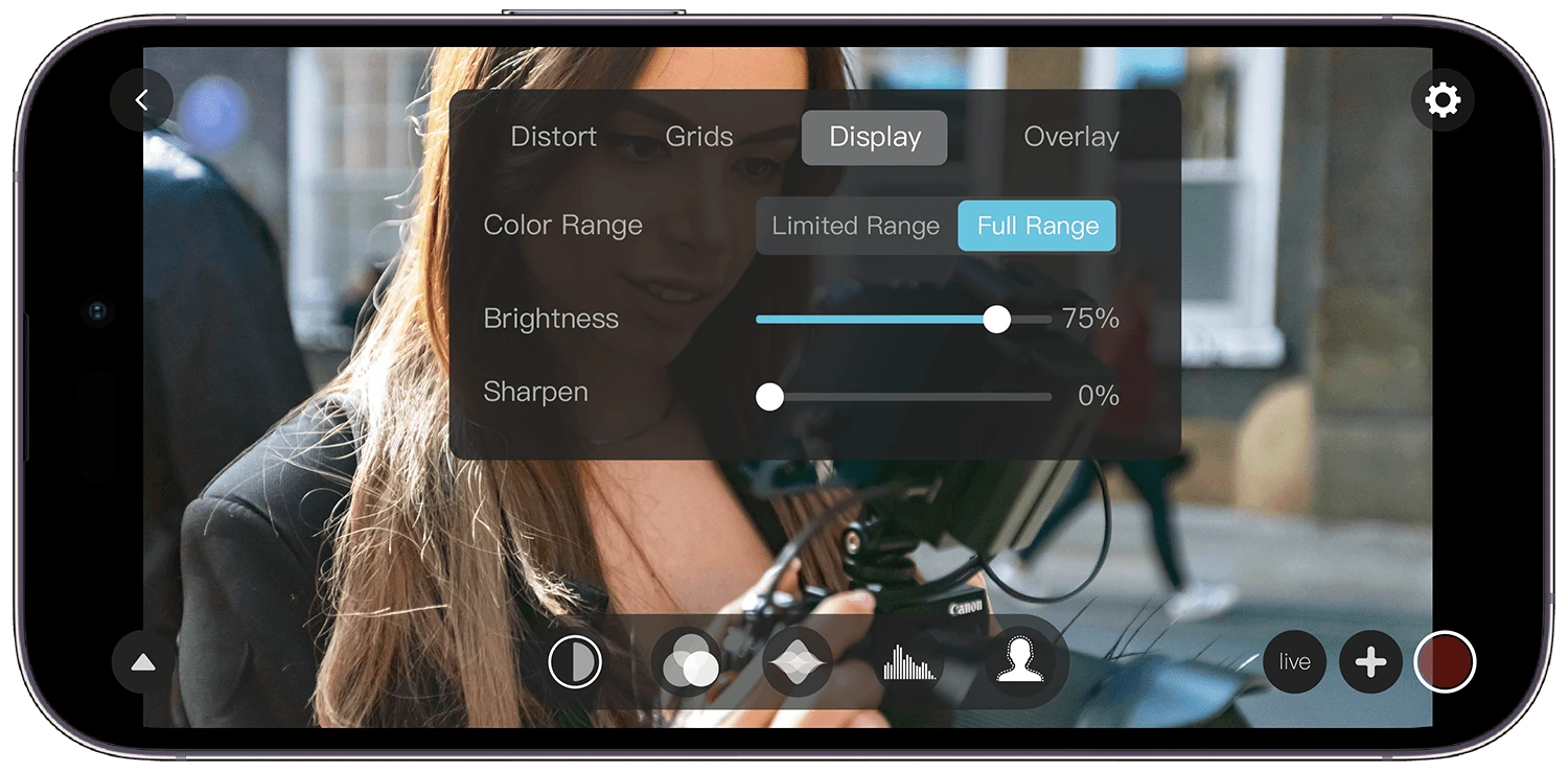 Adjust the mobile preview · Accsoon CineView Quad