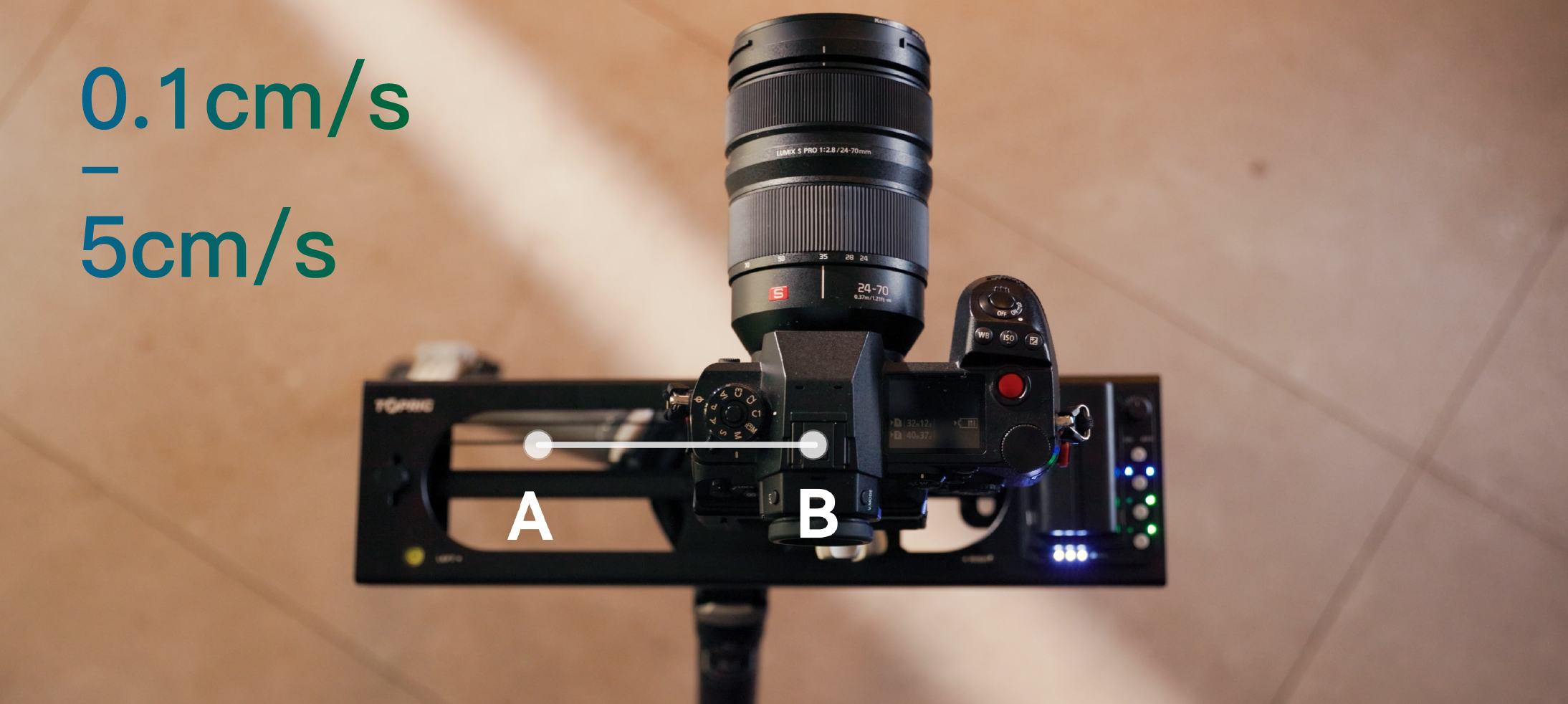 Set the shot on the slider