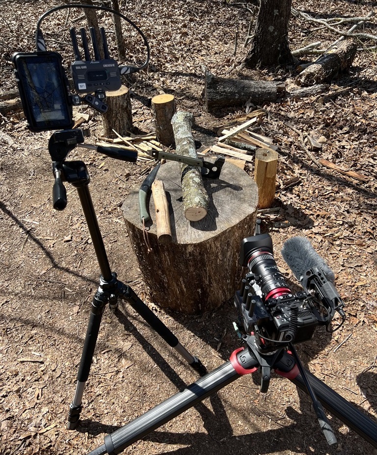 Monitor away from the camera