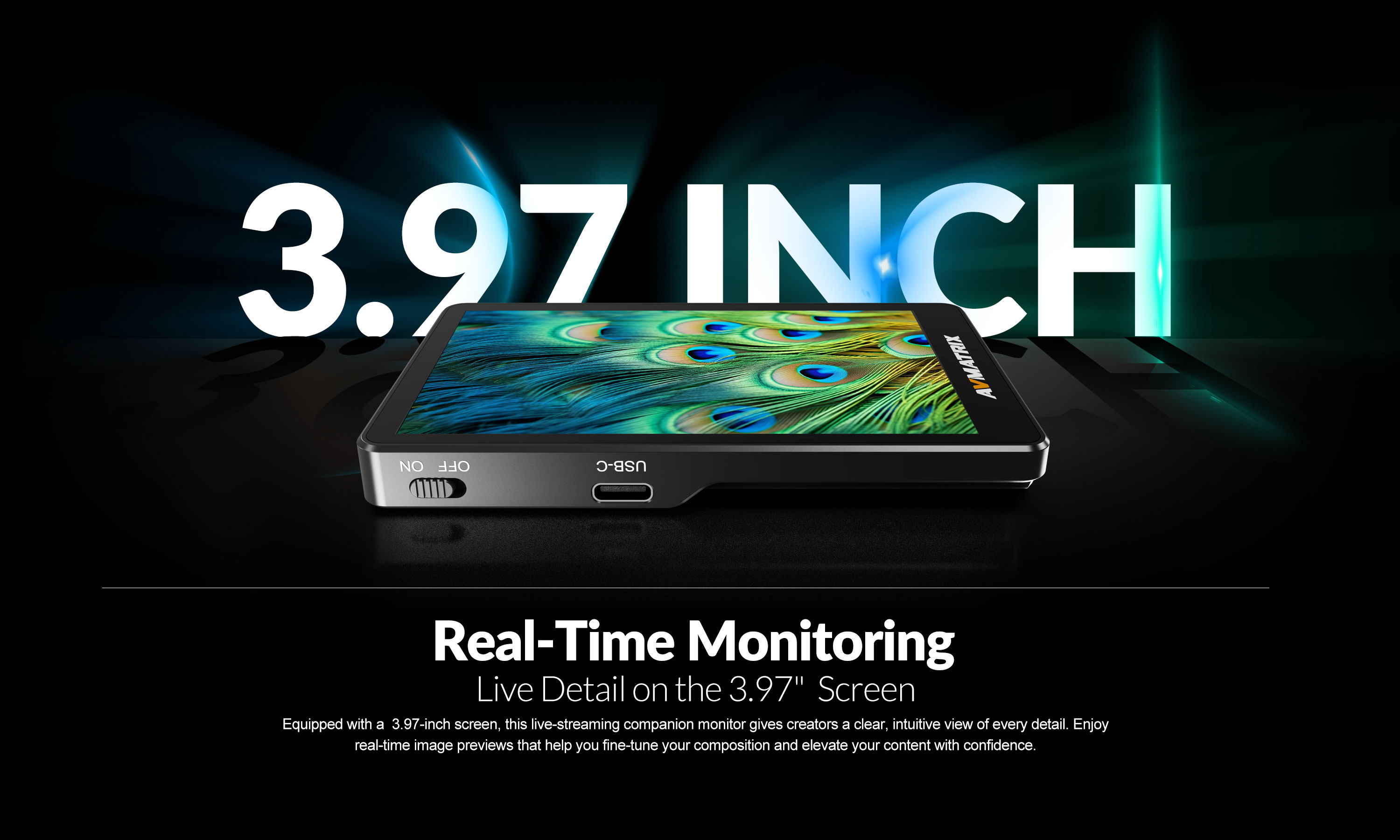 AVMATRIX VM40 3.97 inch real-time monitoring