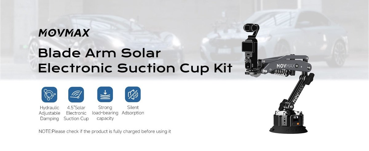 Blade Arm with a solar suction cup