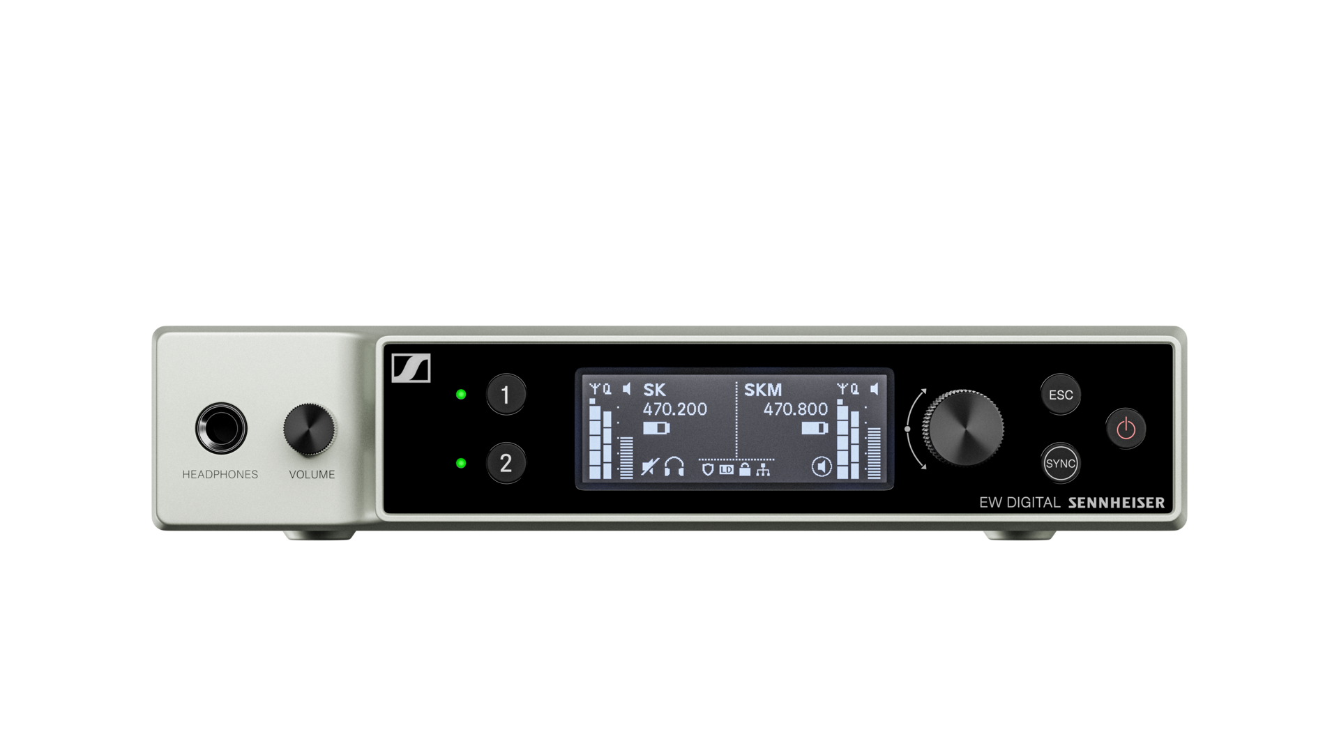 Front panel Sennheiser EW-DX EM 2 Dante R1-9