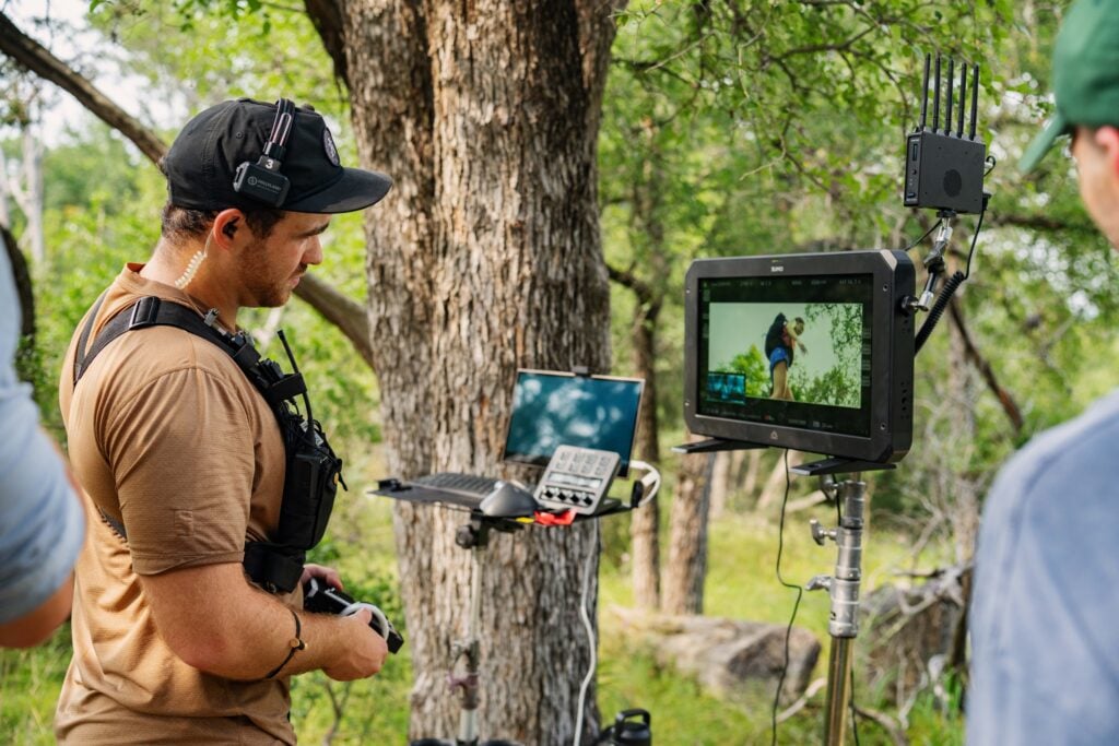 Atomos Sumo 19SE in an on-location production workflow