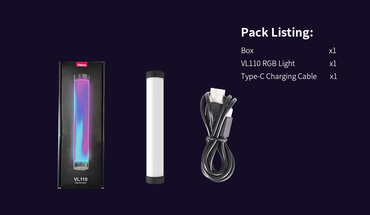 Ulanzi VL110 Magnetic RGB LED Tube Light (9.4")