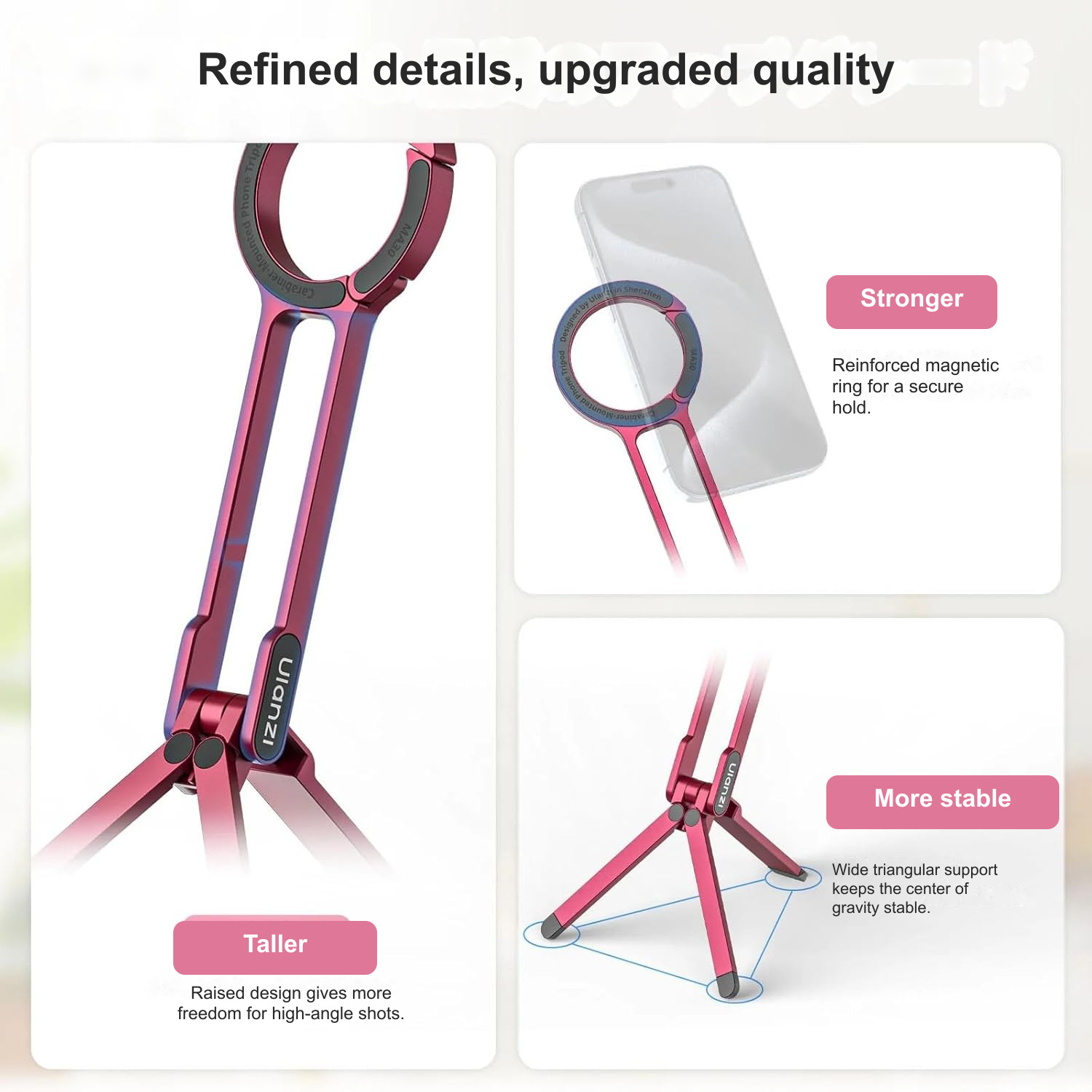 Refined details, upgraded quality