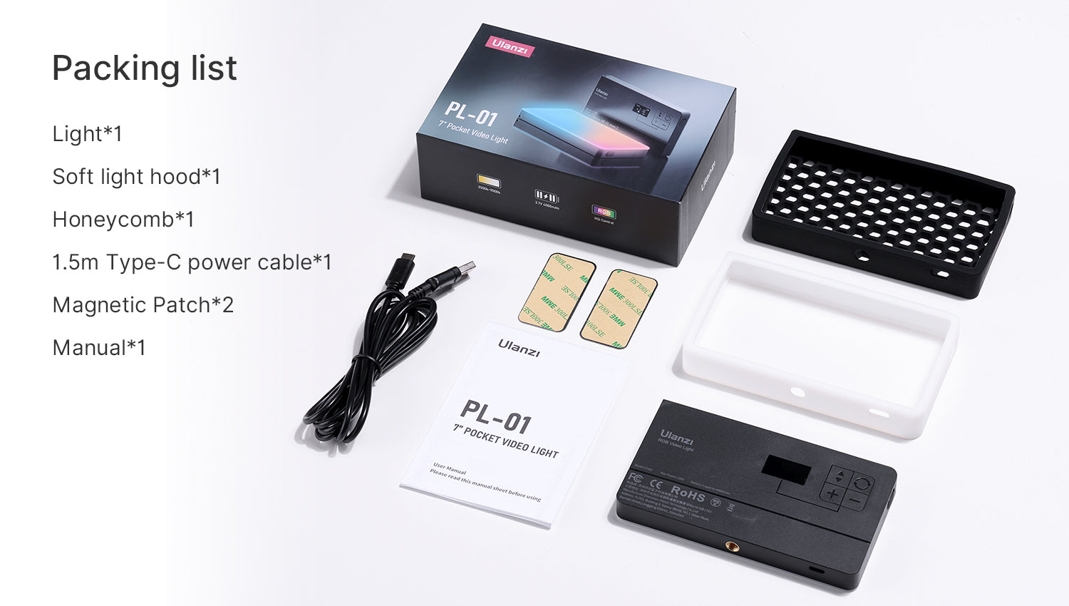 Ulanzi LT002 7" RGB LED Video Light