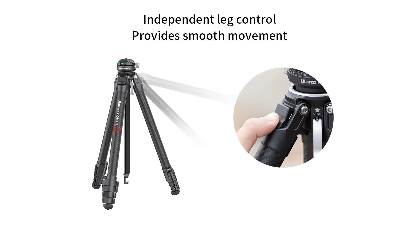 Ulanzi & Coman Zero F38 – Independent leg control