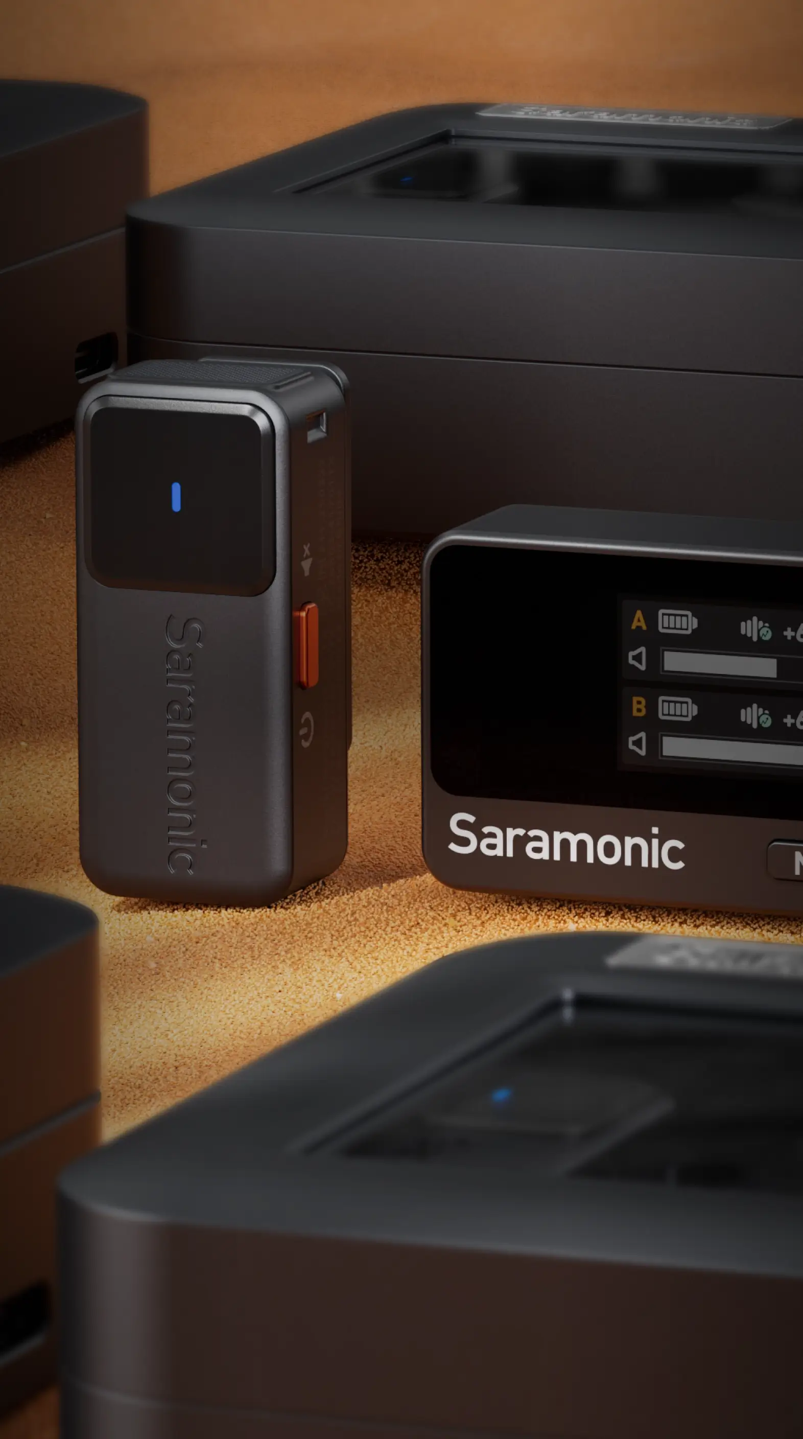 Compact Saramonic Air transmitters and receiver
