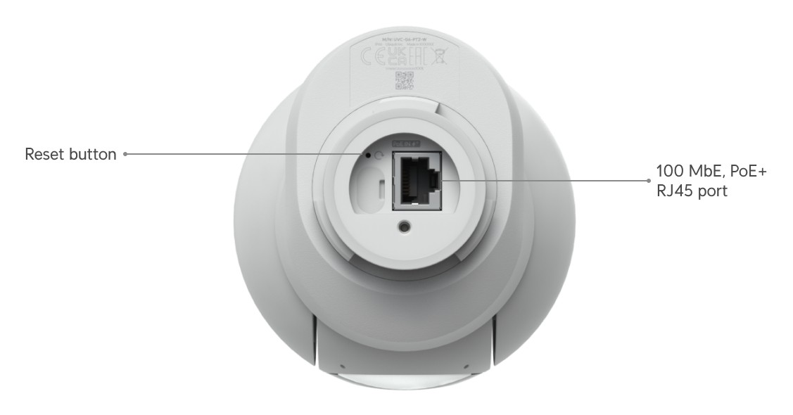 Ubiquiti UniFi Protect G6 PTZ, white – camera underside