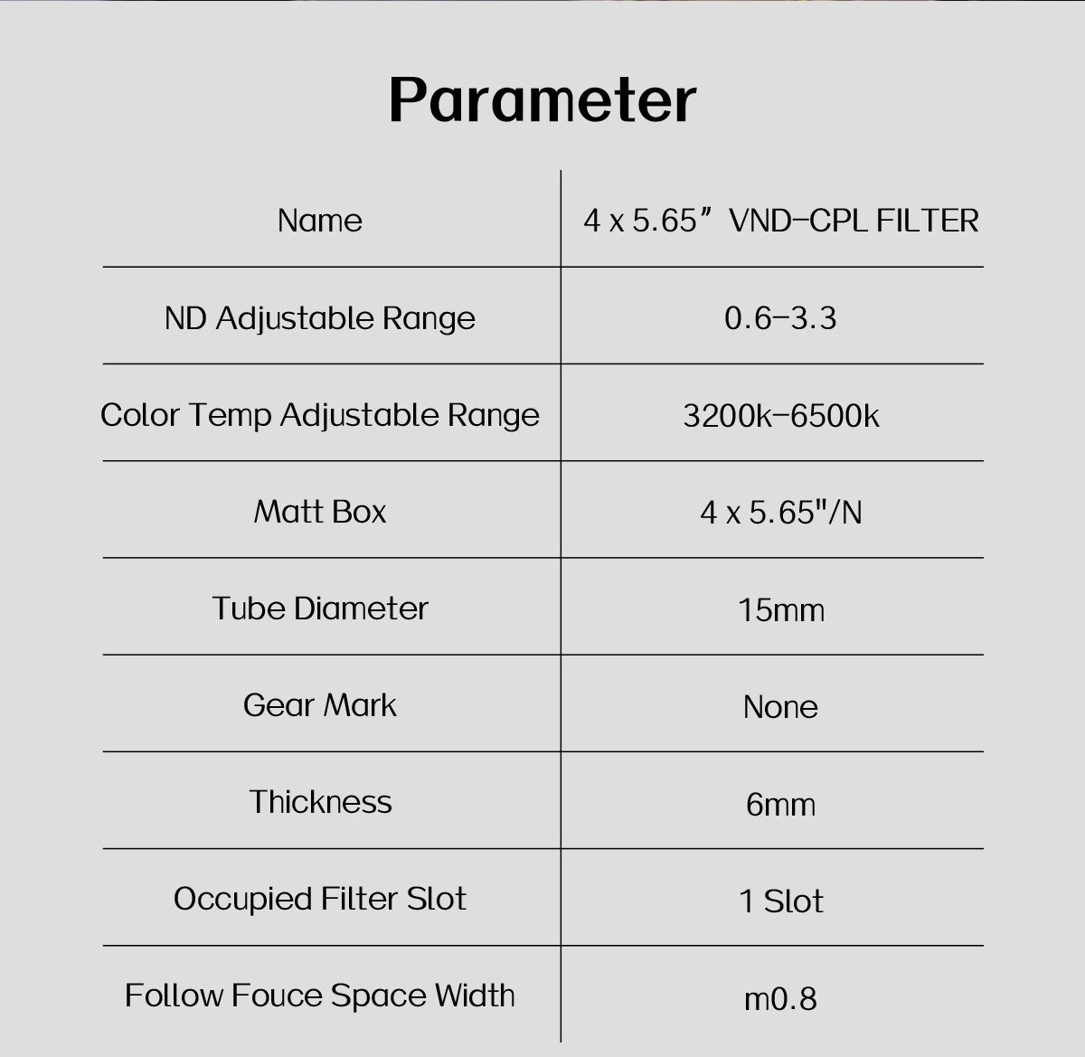 Specifications