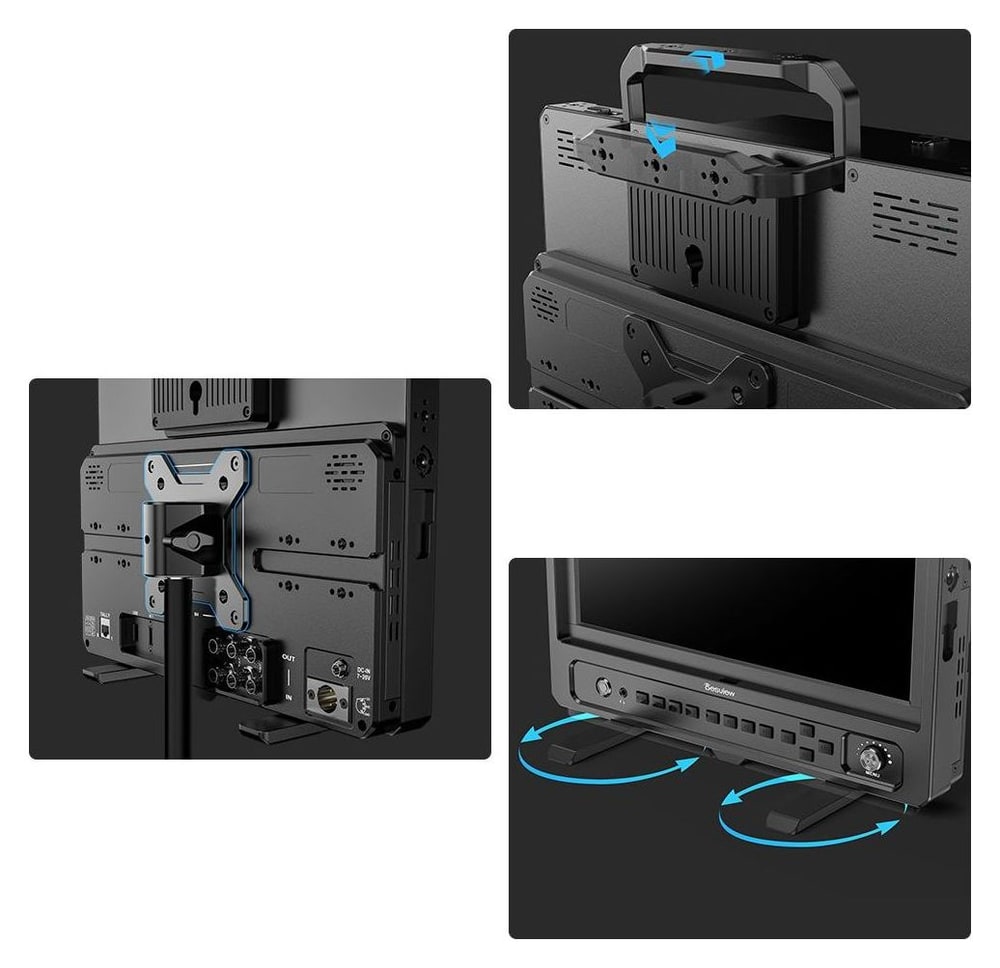 Desview OL14 – Handle, VESA mount and hidden stand