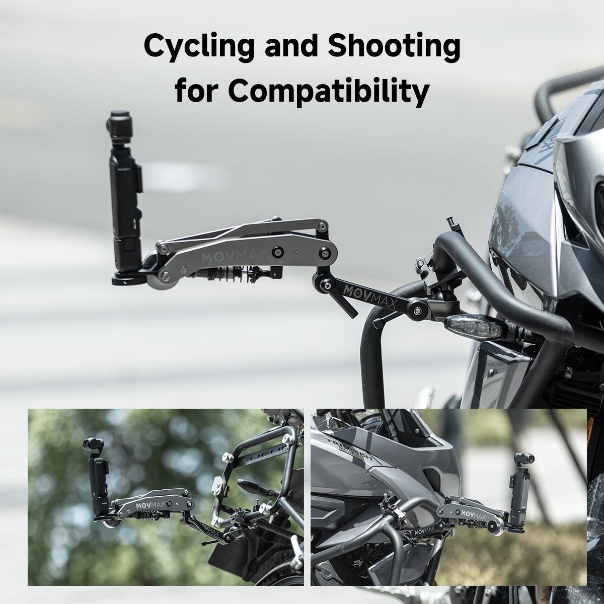For cycling and motorcycle shooting