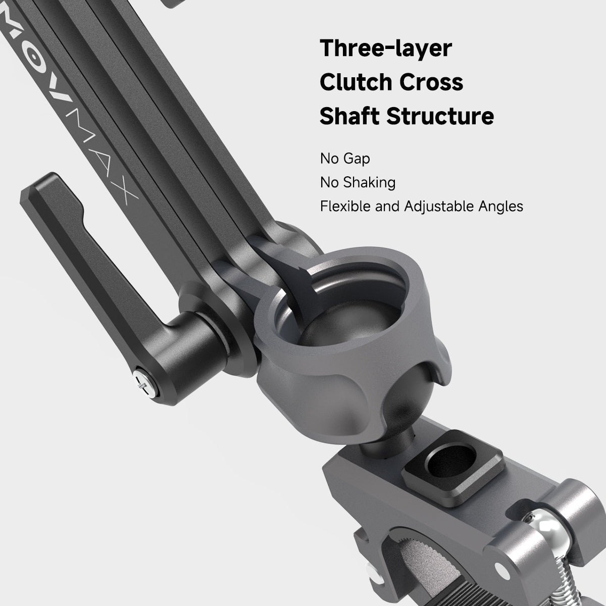 Three-layer clutch cross shaft