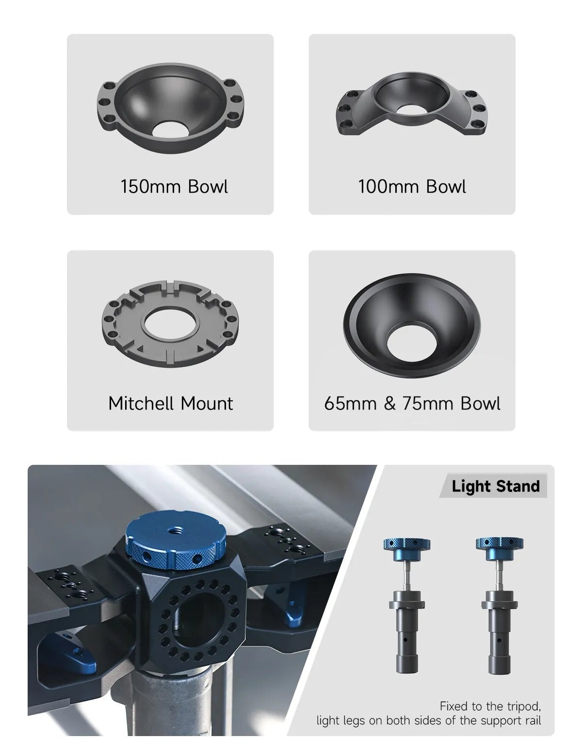 Swappable mounts and stand adapters
