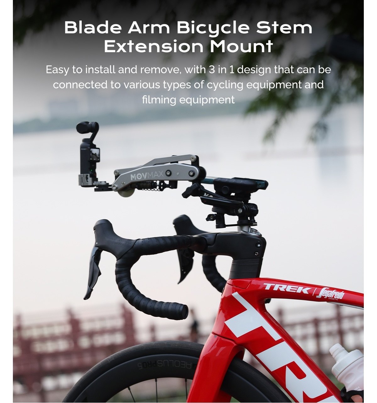 Blade Arm bicycle stem extension mount