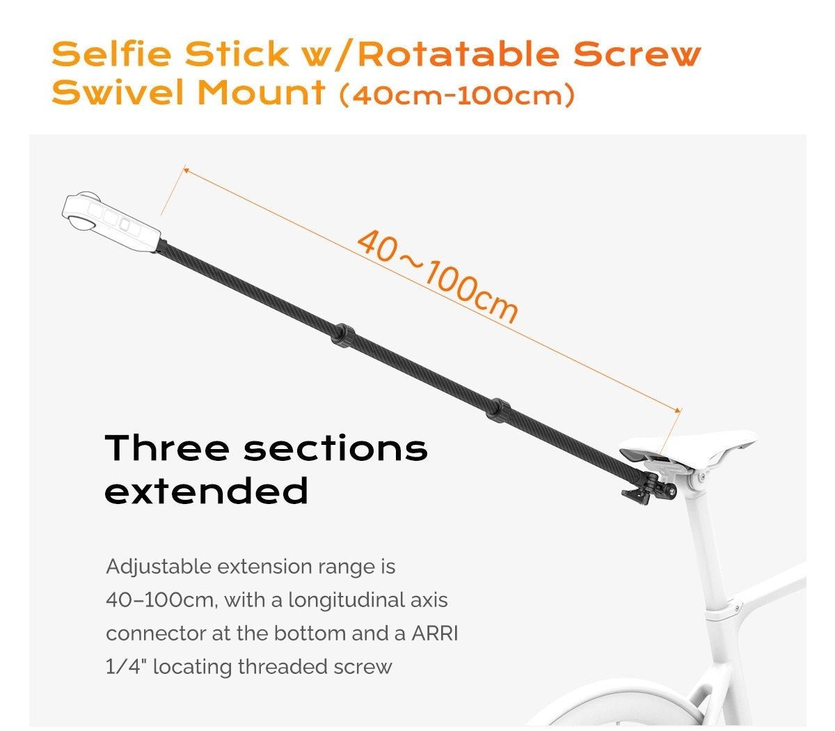 Three extendable sections