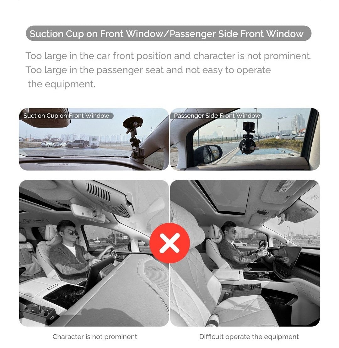 Suction cup on the windscreen: the person gets lost