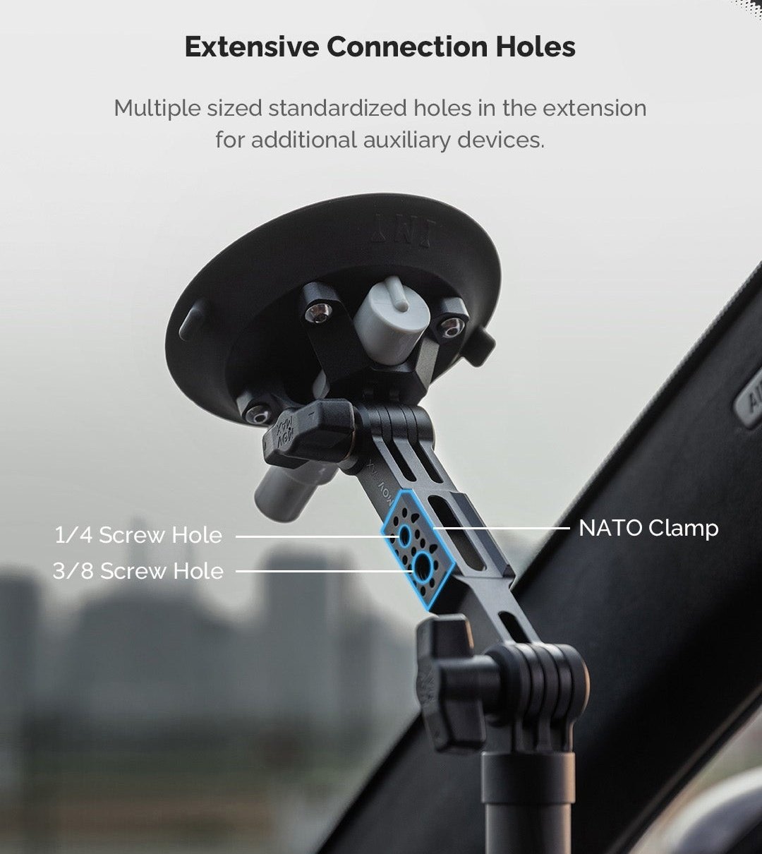 Mounting holes and NATO clamp
