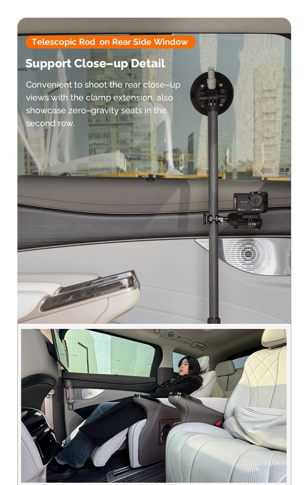 At the rear side window