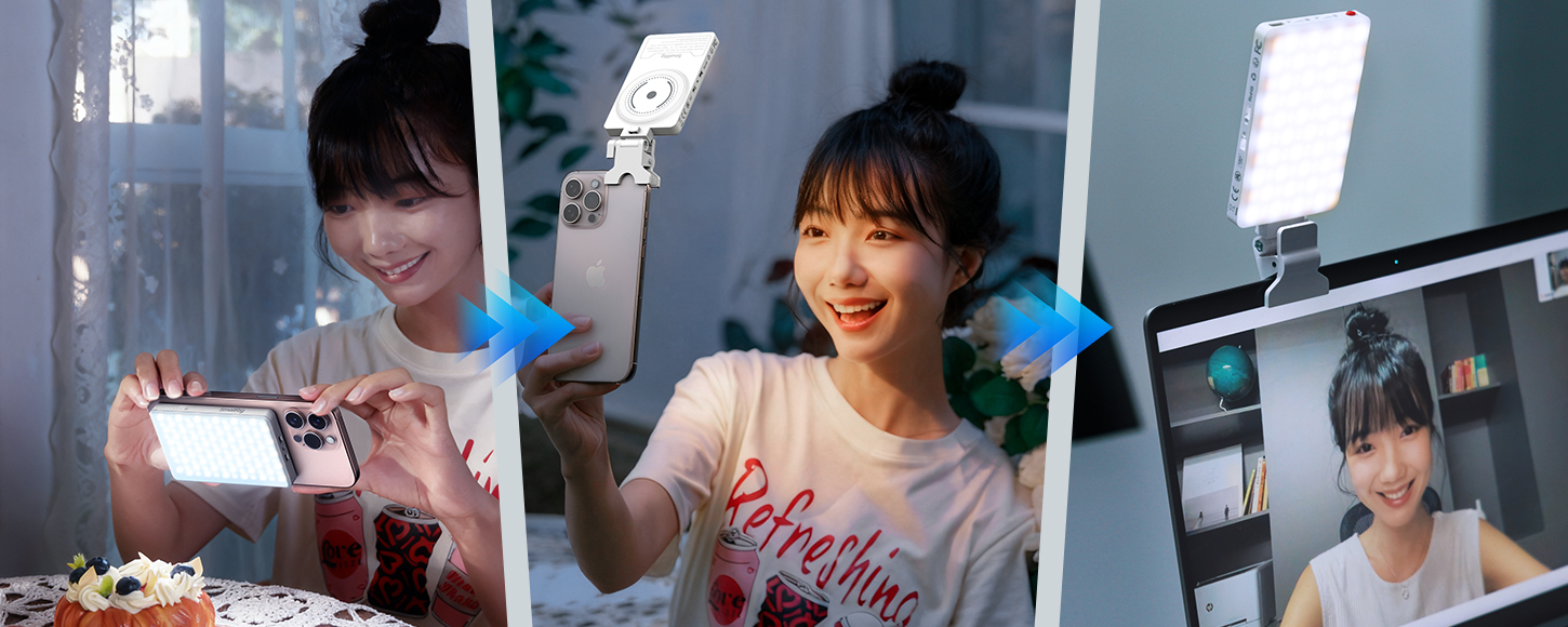 CATEGORY/Lighting System/Pocket Led Video Lights M3 Attachable LED Video Light with Clip for Mobile Phone / Desktop / Laptop-SKU:5505/