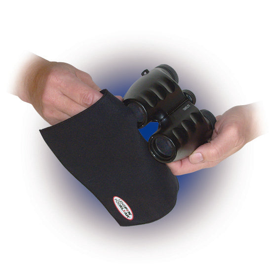 FogKlear cloth used on binocular optics