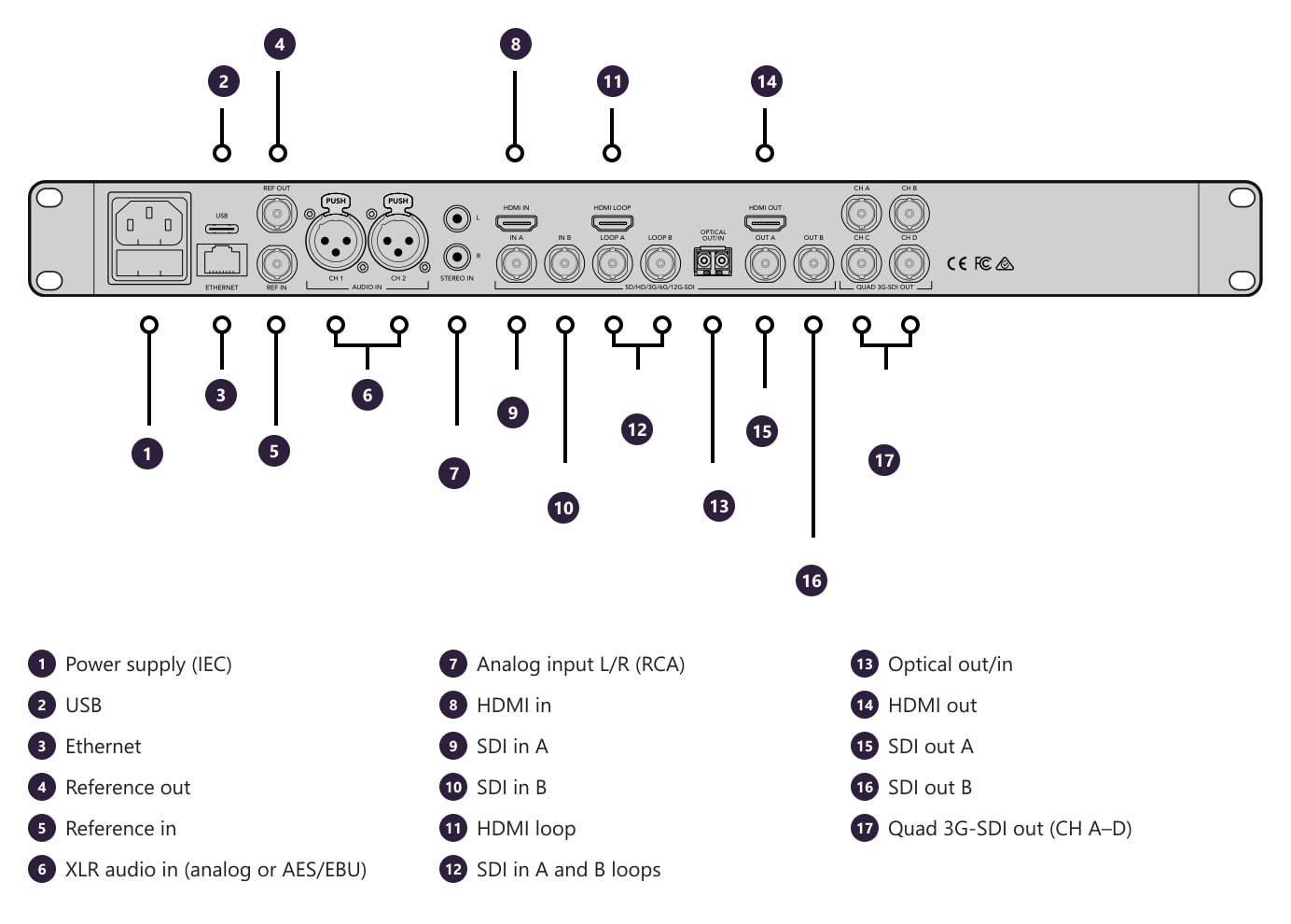 Teranex AV – Connections