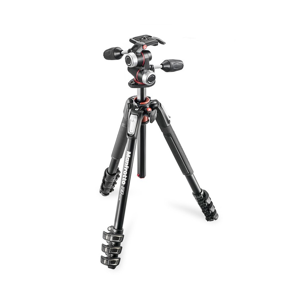 Manfrotto MK190XPRO4-3W aluminium four-section tripod kit with XPRO 3-way head