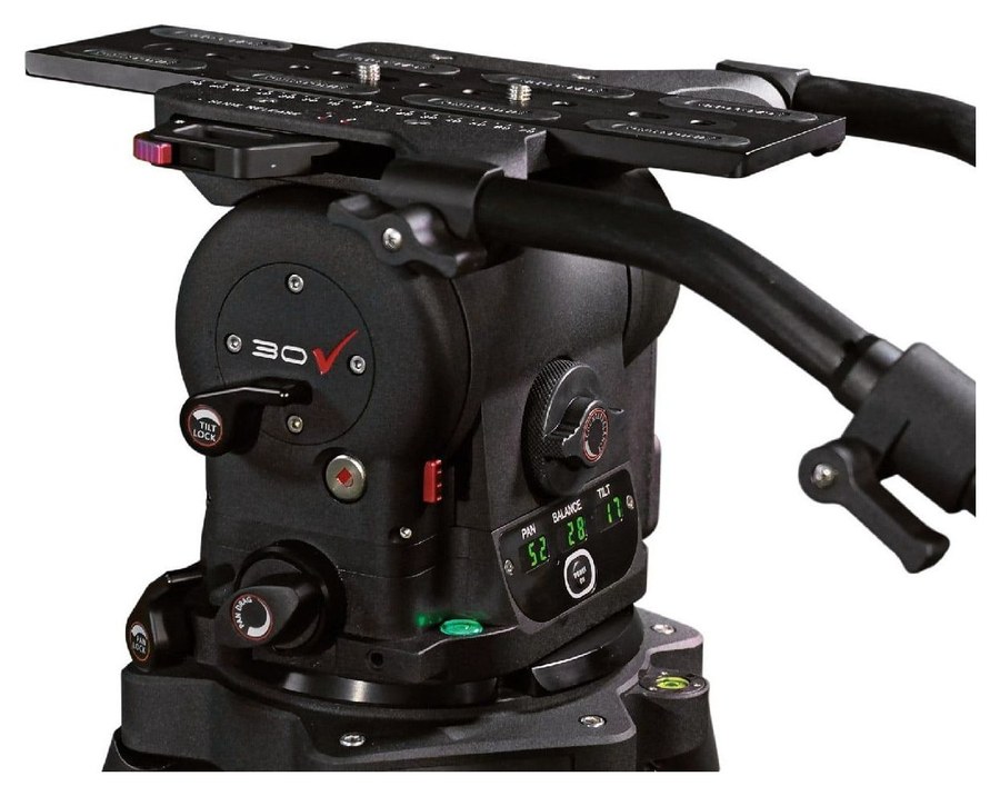 Cartoni Master 30 – Digital readouts and level