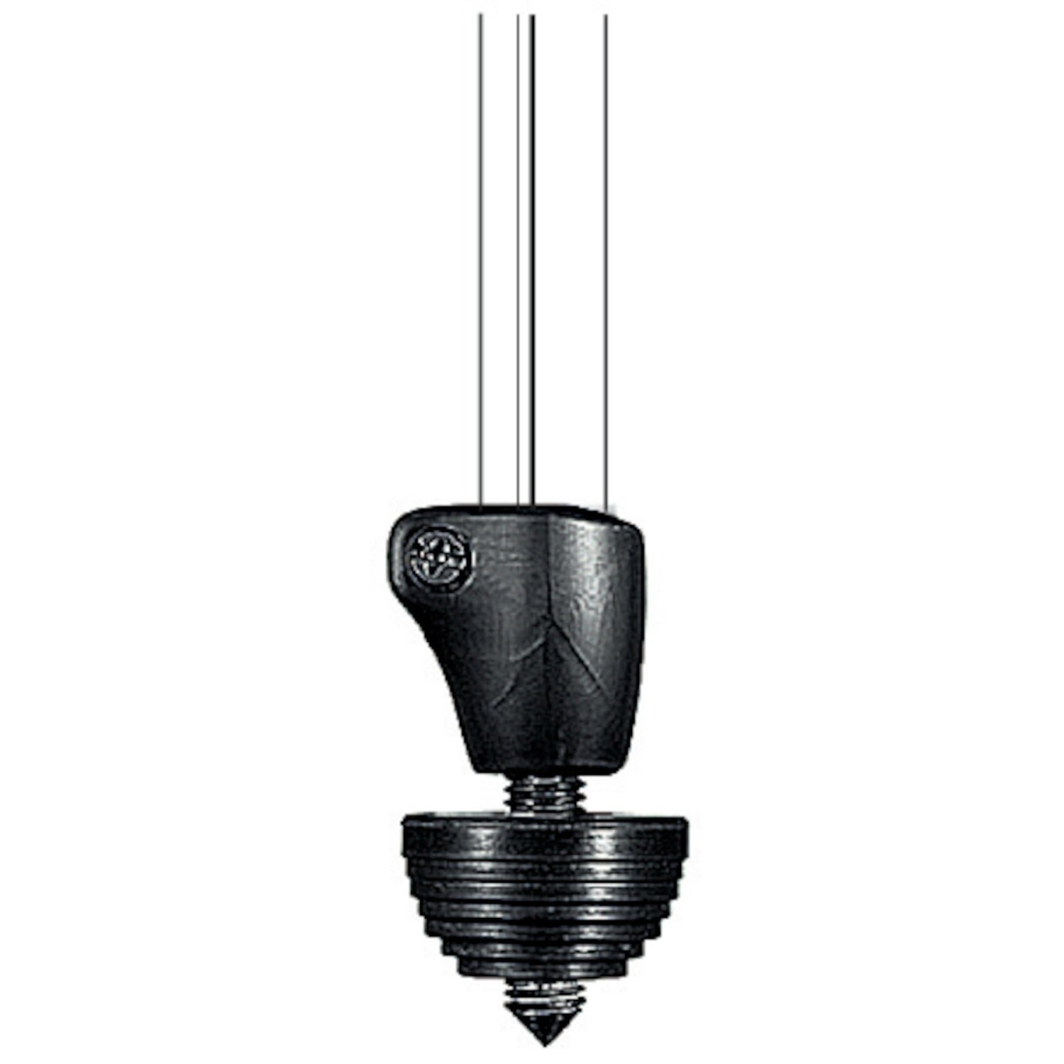 Manfrotto 695SP2 rubber and metal spiked foot, mounted-foot illustration