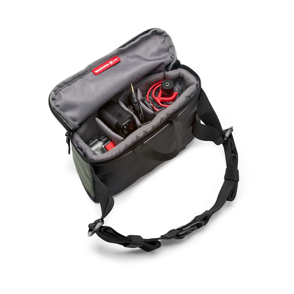 Open Manfrotto Street Waist Bag MB MS2-WB with camera gear