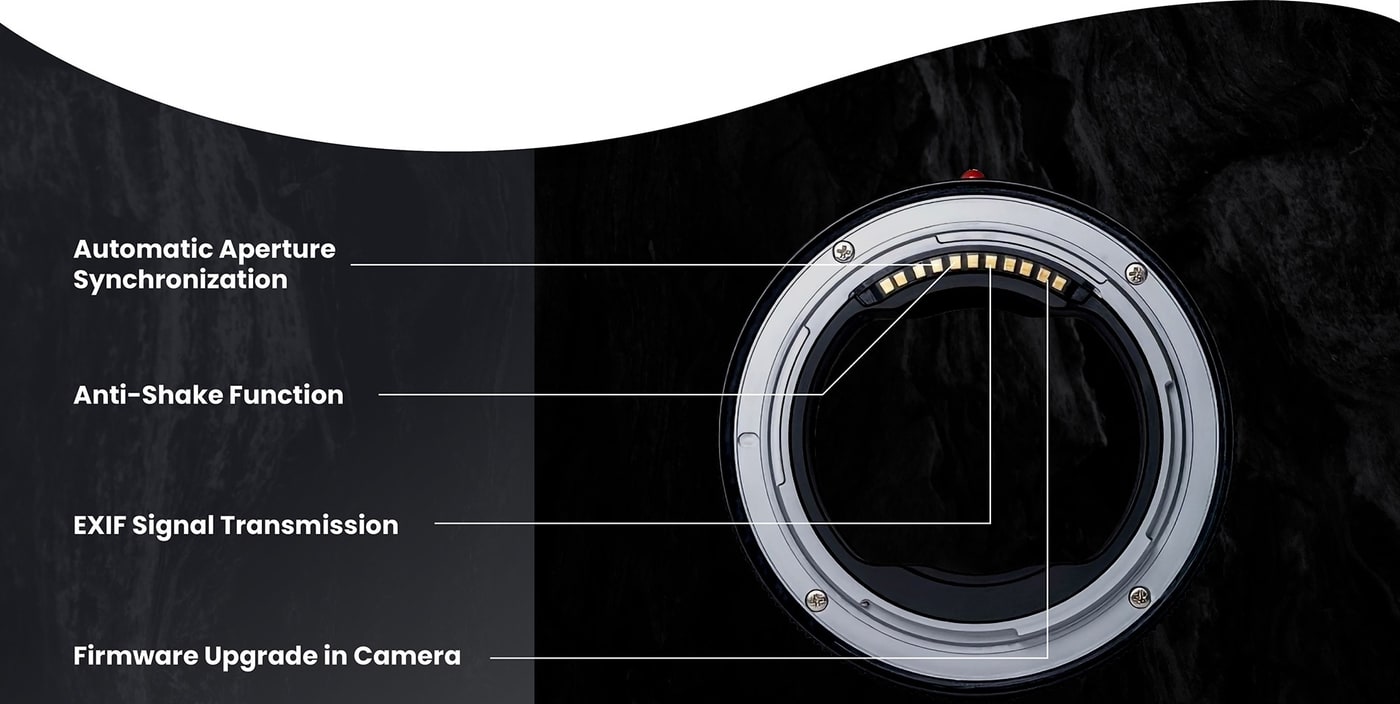 Megadap EFTZ21 – Camera side: Nikon Z