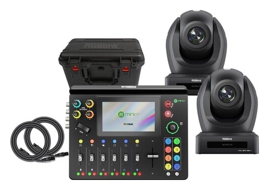 A switcher and two cameras in one set