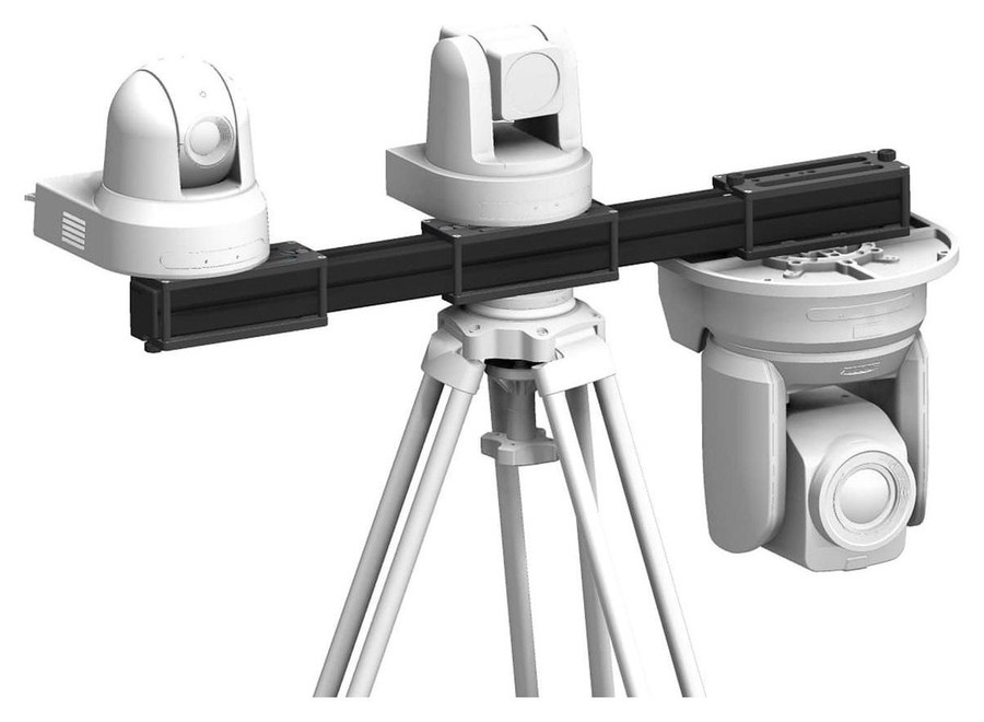 Cartoni T-Bar – Three cameras on a tripod