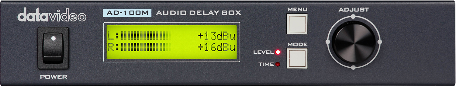 Front panel with SMT LCD, MENU and MODE buttons, and ADJUST dial