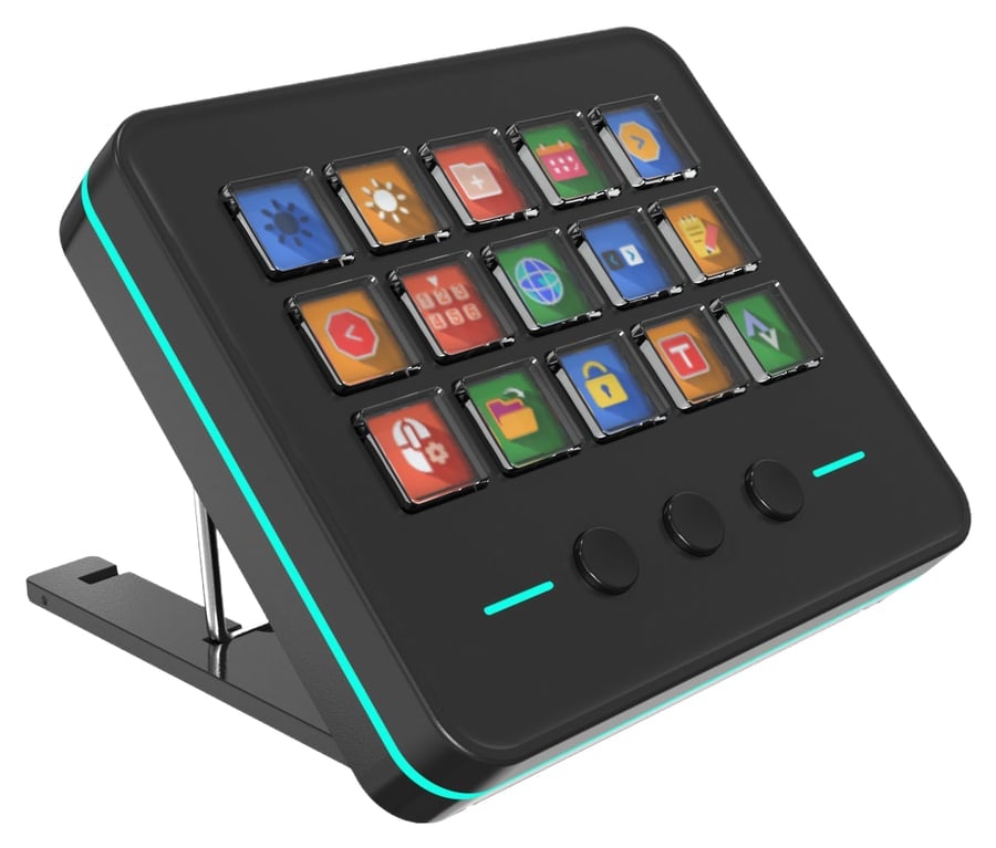 15 LCD keys on a stand