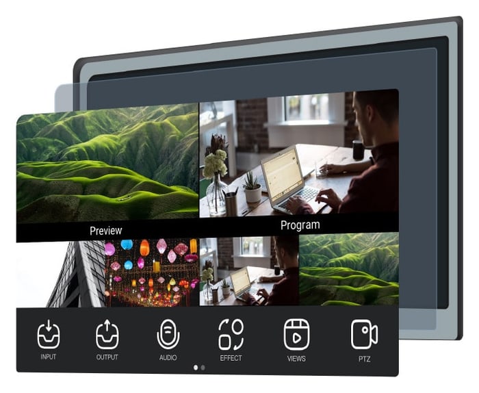 Preview, program and multiview