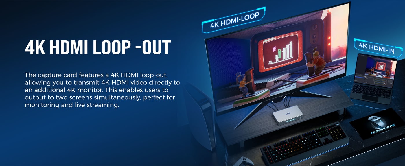 4K HDMI loop-through output