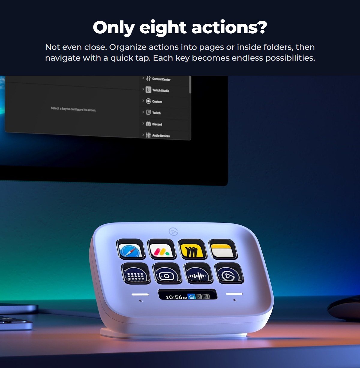 More than eight actions