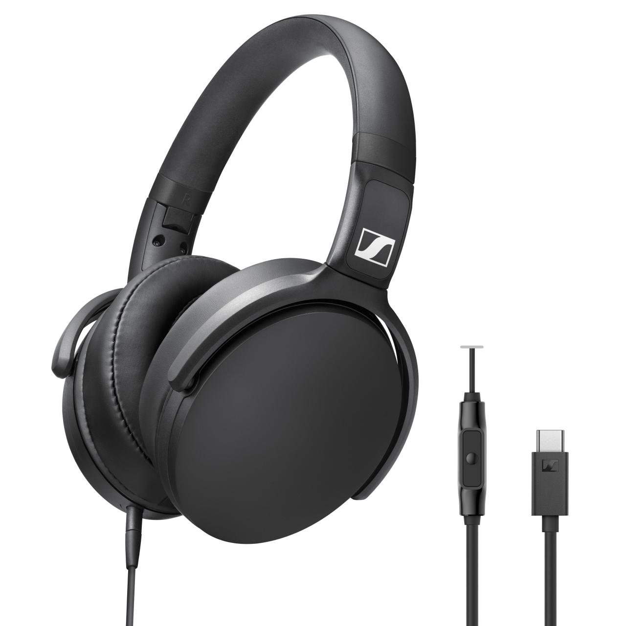 Sennheiser HD 400 U headphones with USB-C cable