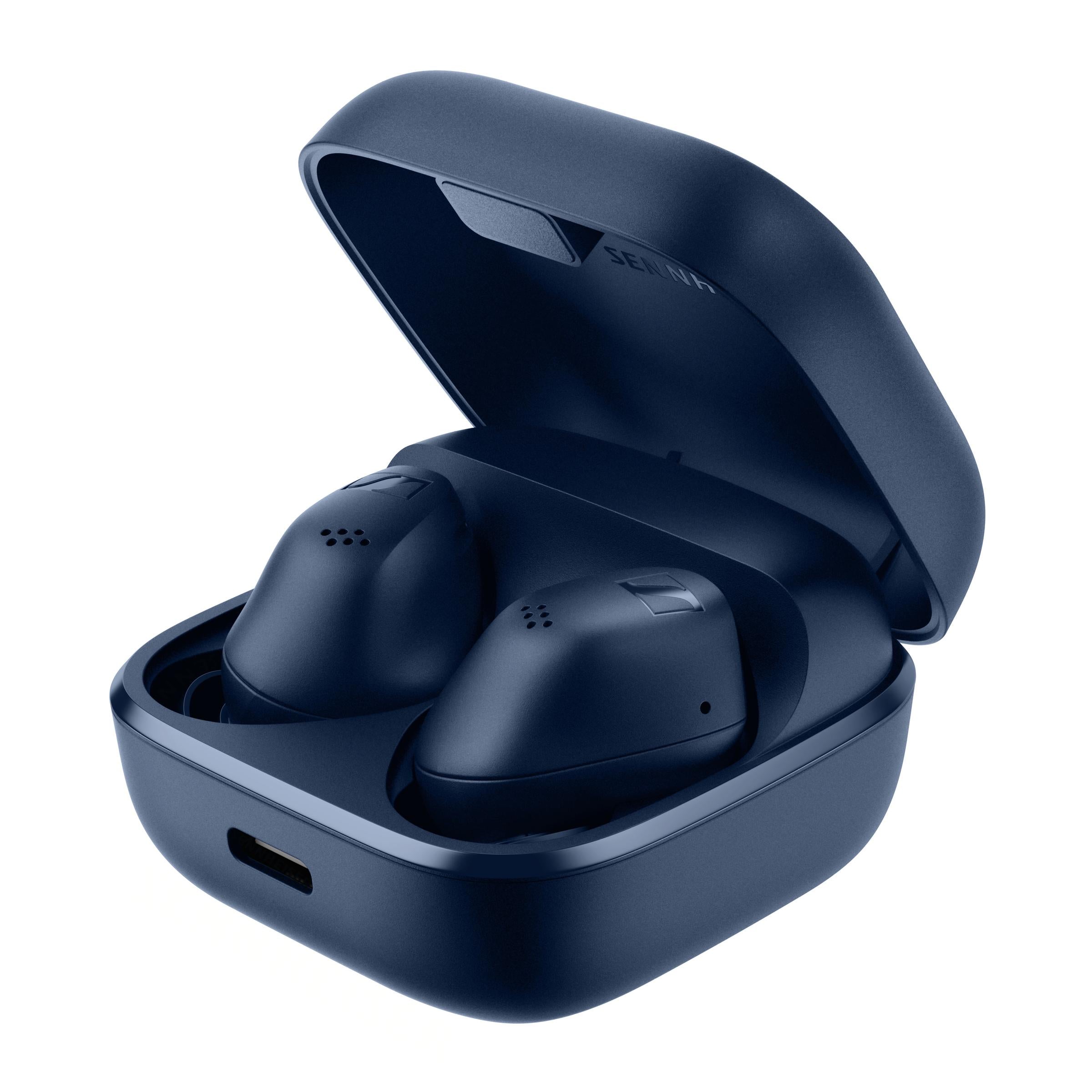 Blue ACCENTUM True Wireless earbuds detail