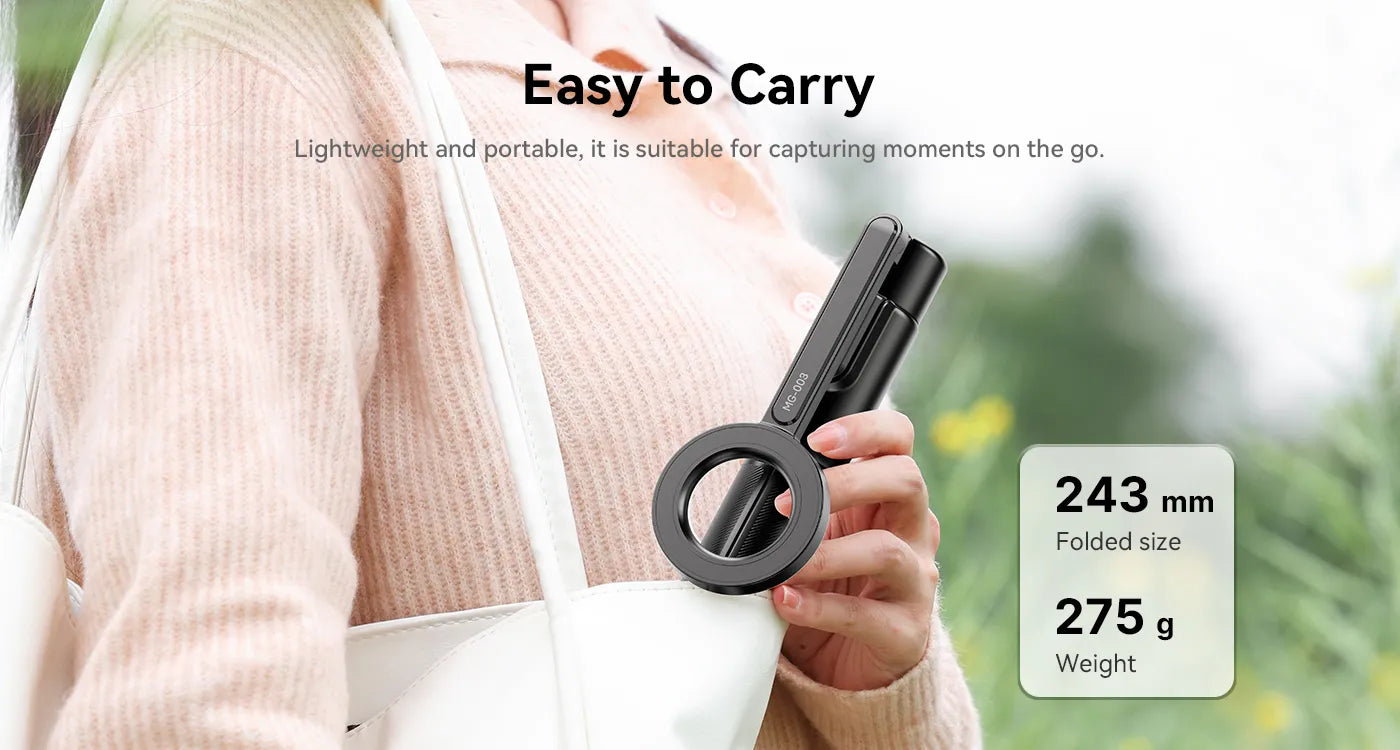 Folded Ulanzi MG-003 magnetic selfie stick