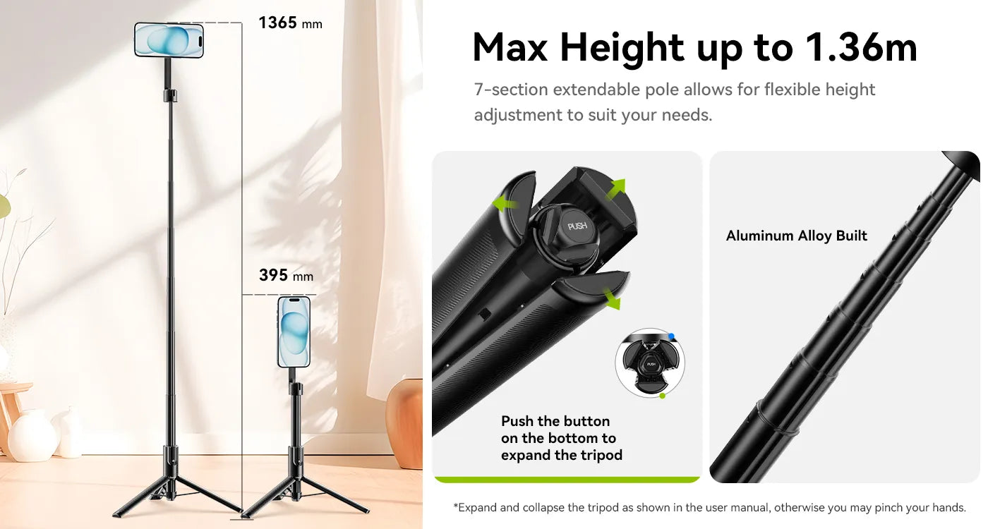 Ulanzi MG-003 height adjustment up to 1365 mm