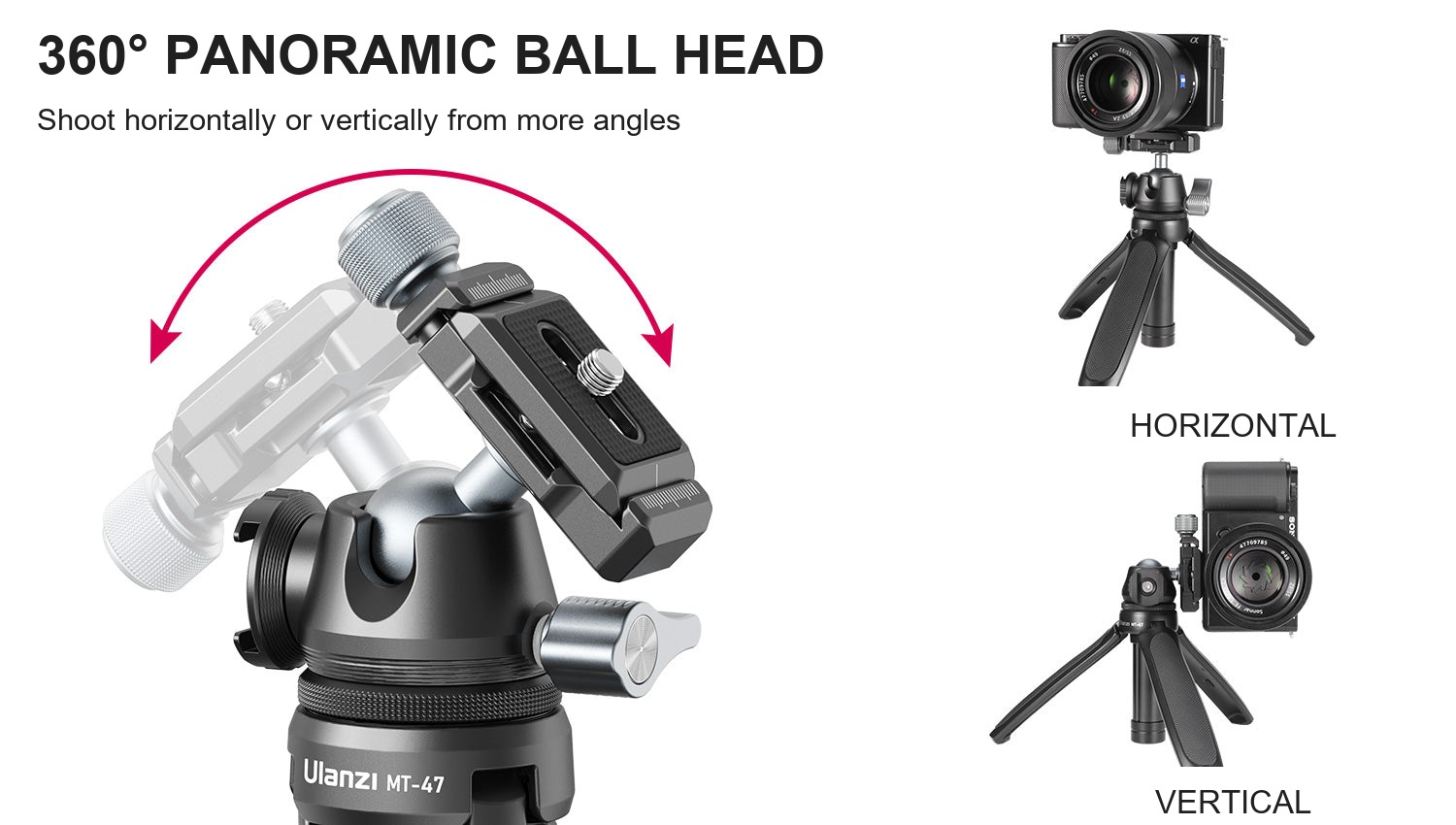 360° PANORAMIC BALL HEAD