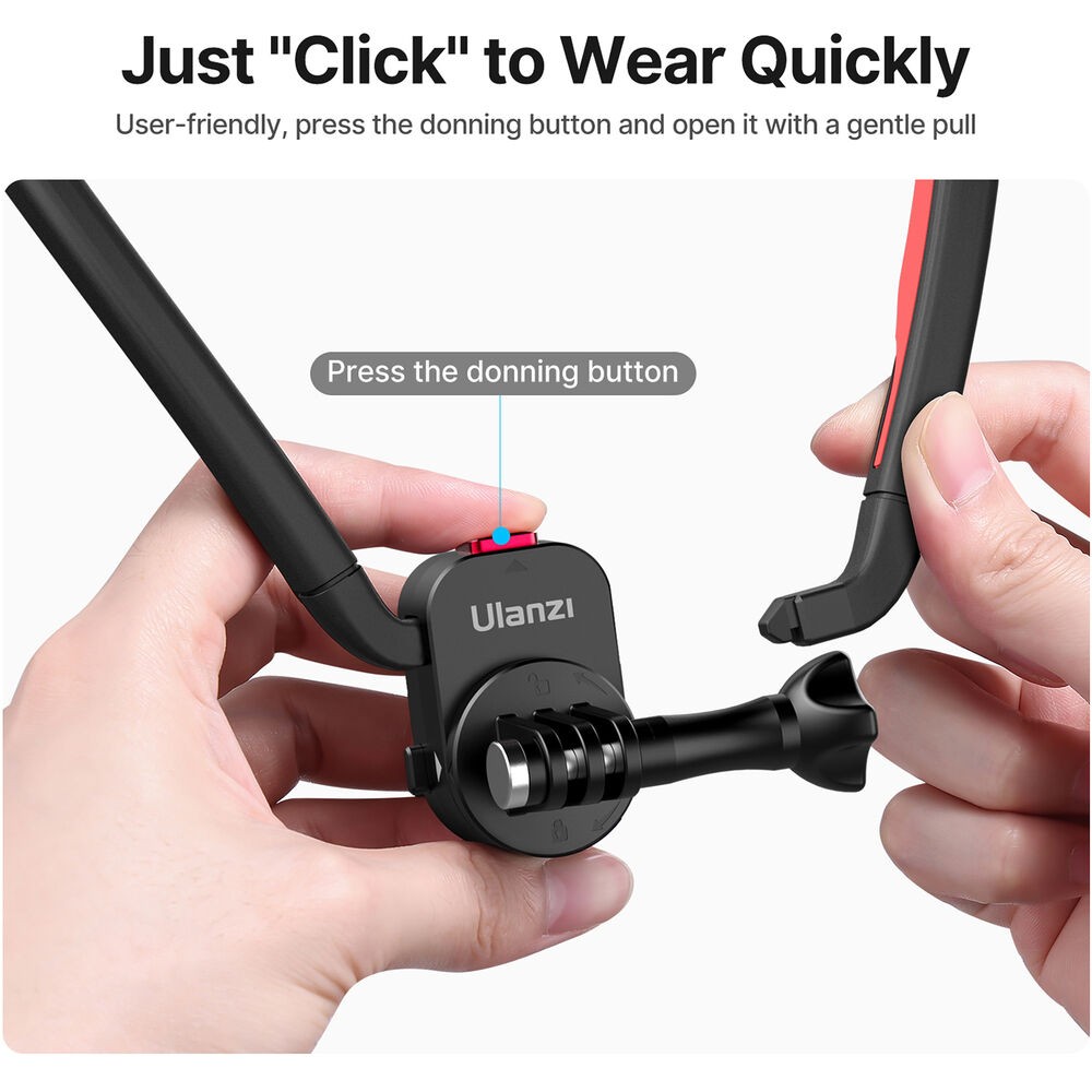 One-press opening of the neck mount