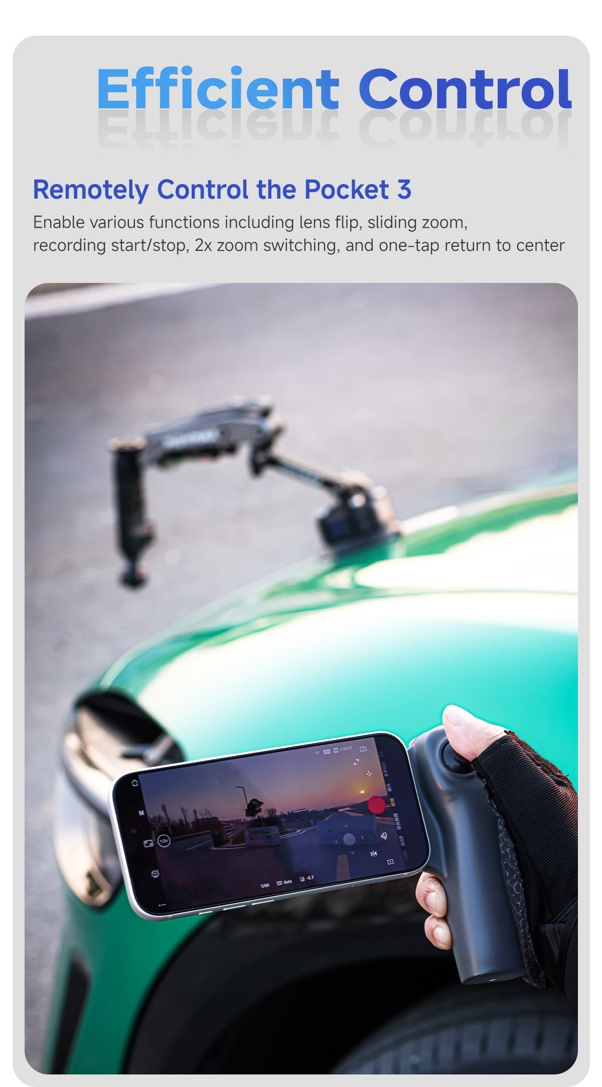 Remote control of the Pocket 3