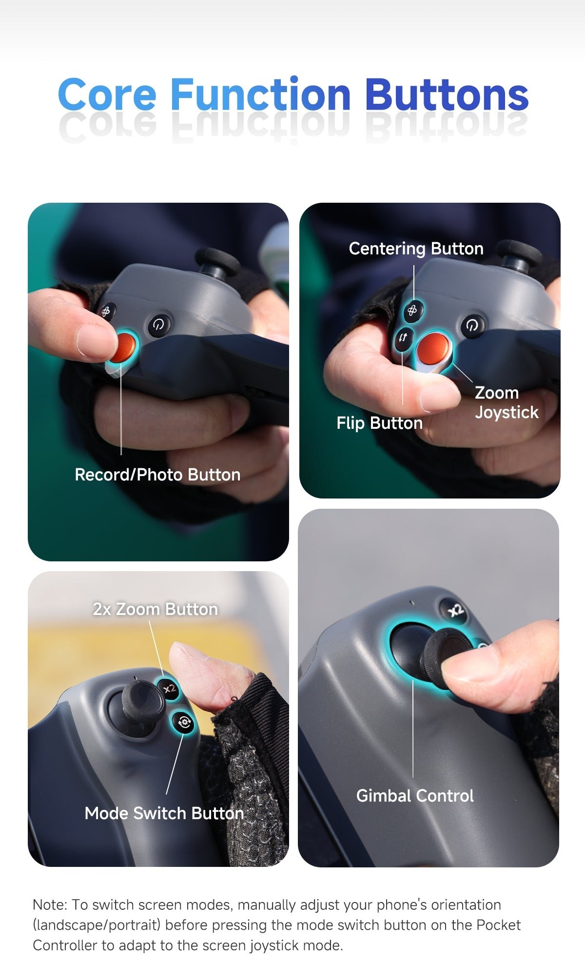 Core function buttons